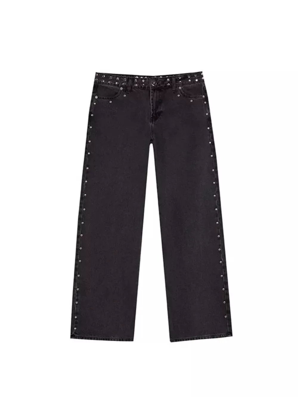 Leopard Star Patches Wide Leg Jeans, image 3