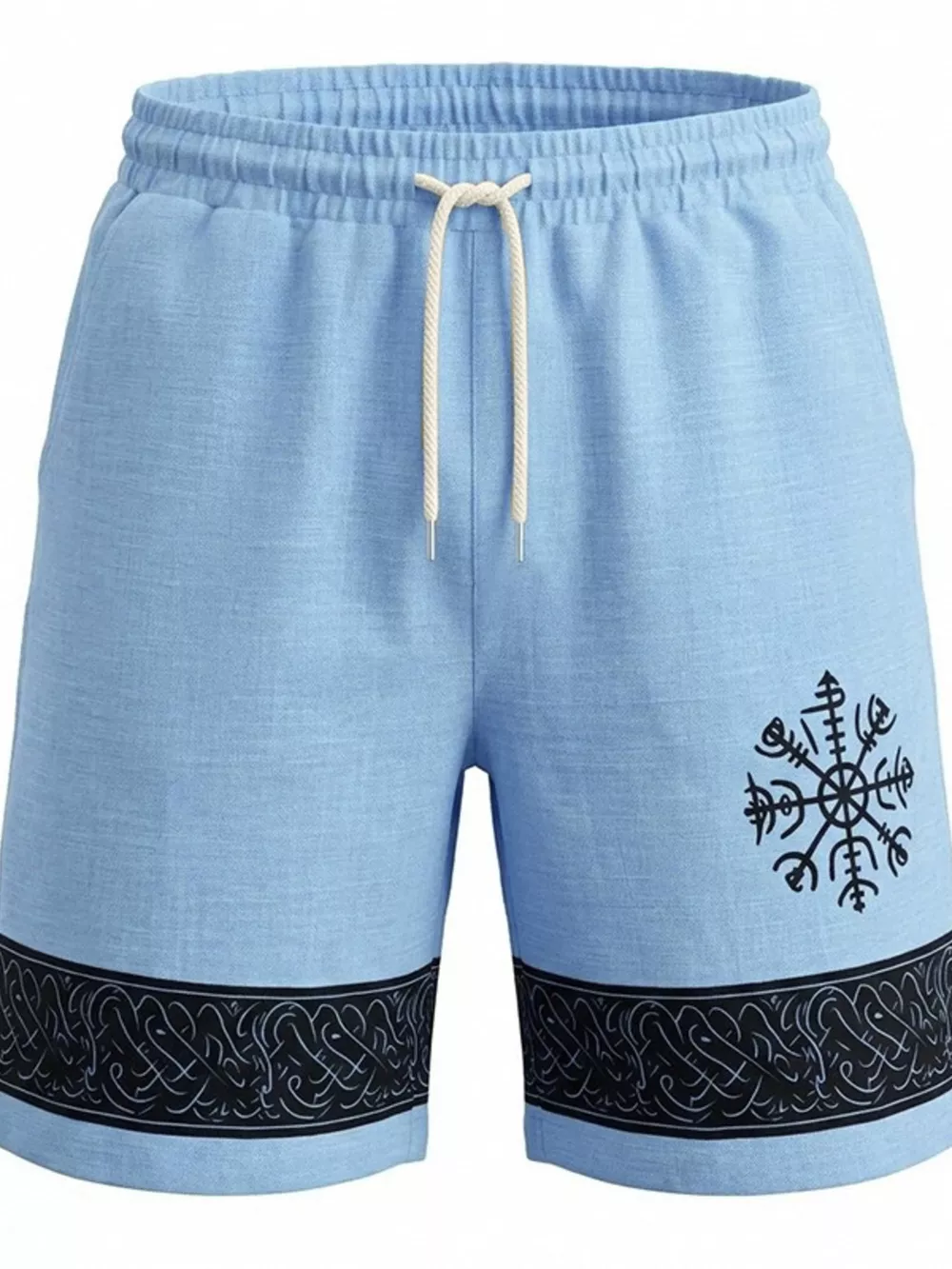 Men's Full Size Linen Blend Drawstring Shorts Plus Size, image 17