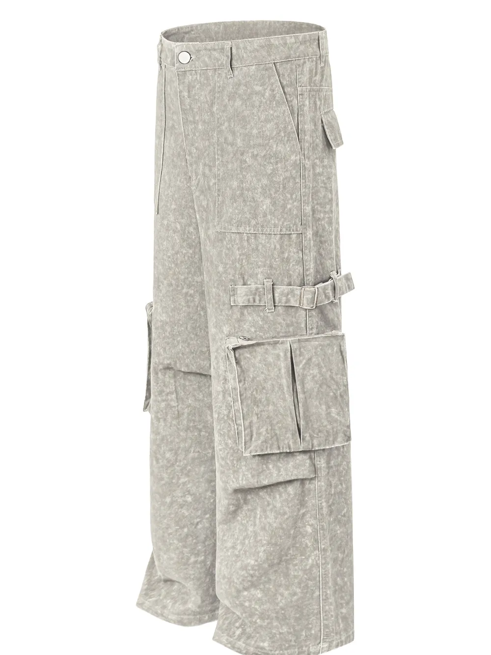 Men's Wide Leg Cargo Jeans, image 2