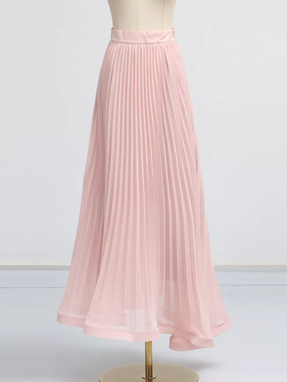 Frill Lapel Collar Top and Pleated Skirt Set, image 19