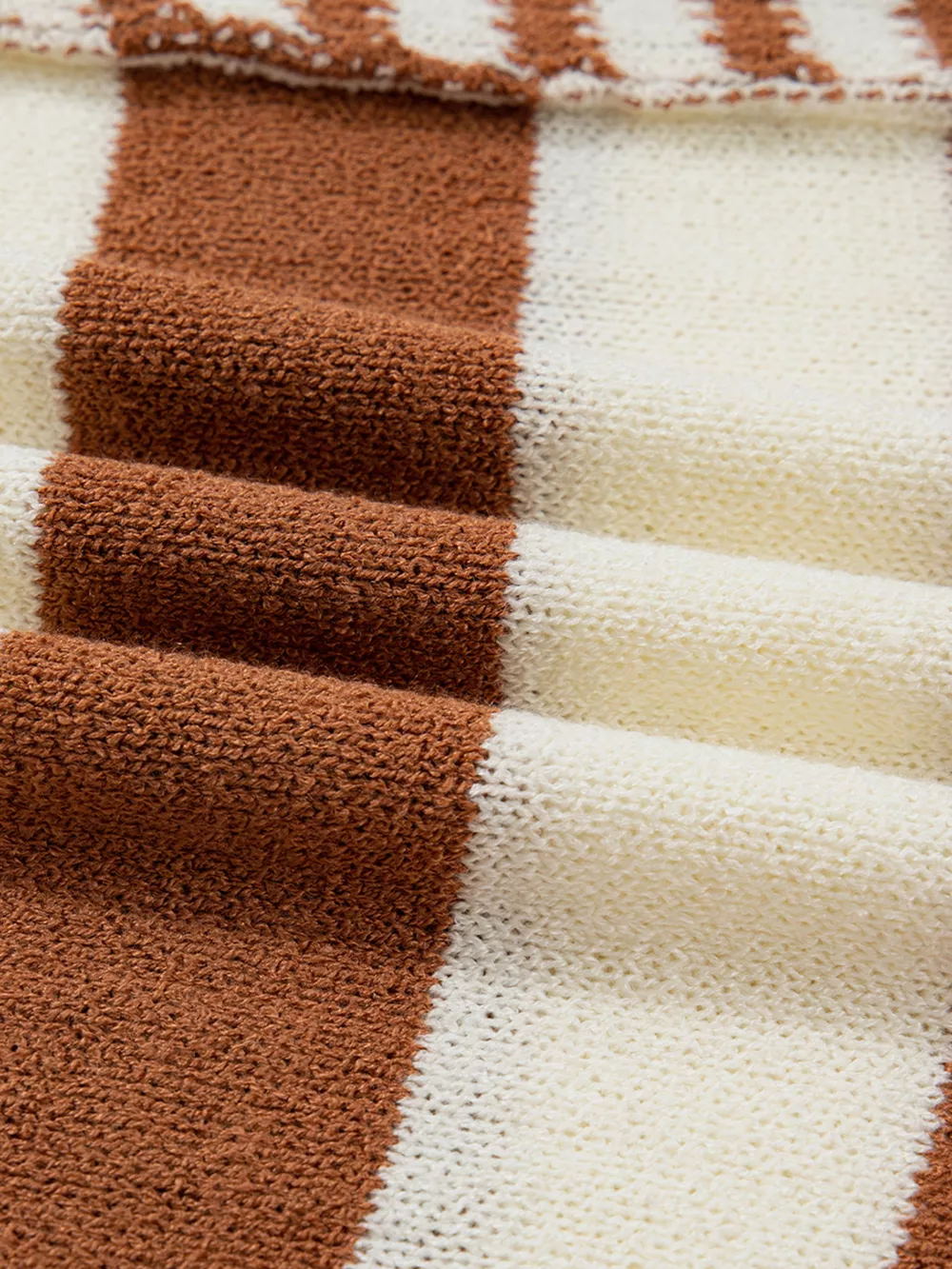 Stripe Drop Shoulder Sleeve Patchwork Baggy Sweater, image 5