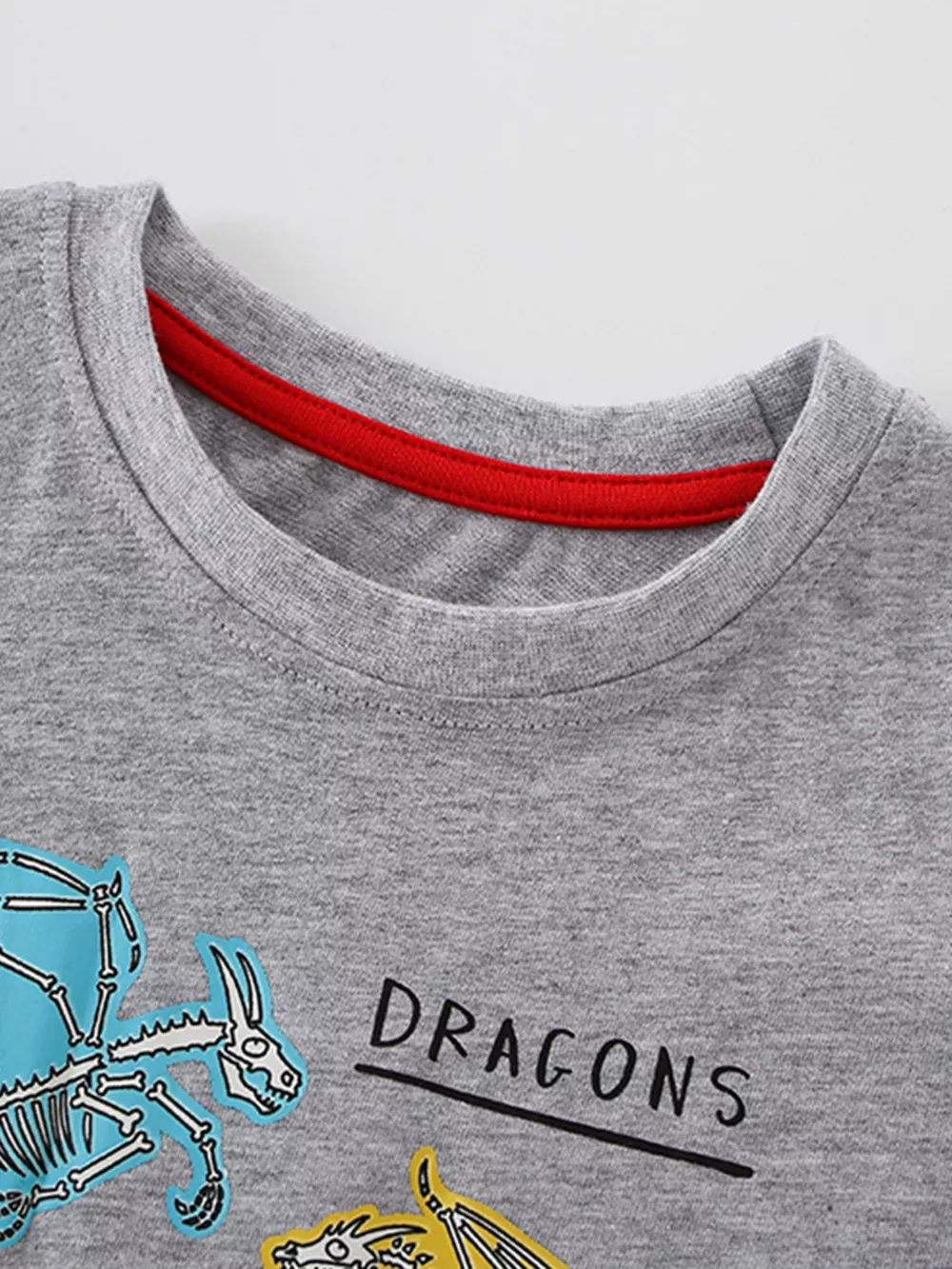 Children's Dinosaur Print Crew Neck Short Sleeve T-Shirt, image 2