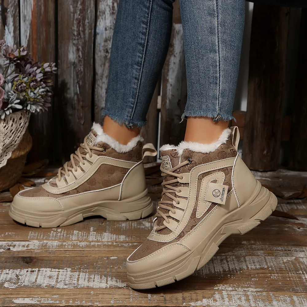 High-Top Platform Chunky Sneaker Boots with Lace-Up, image 7