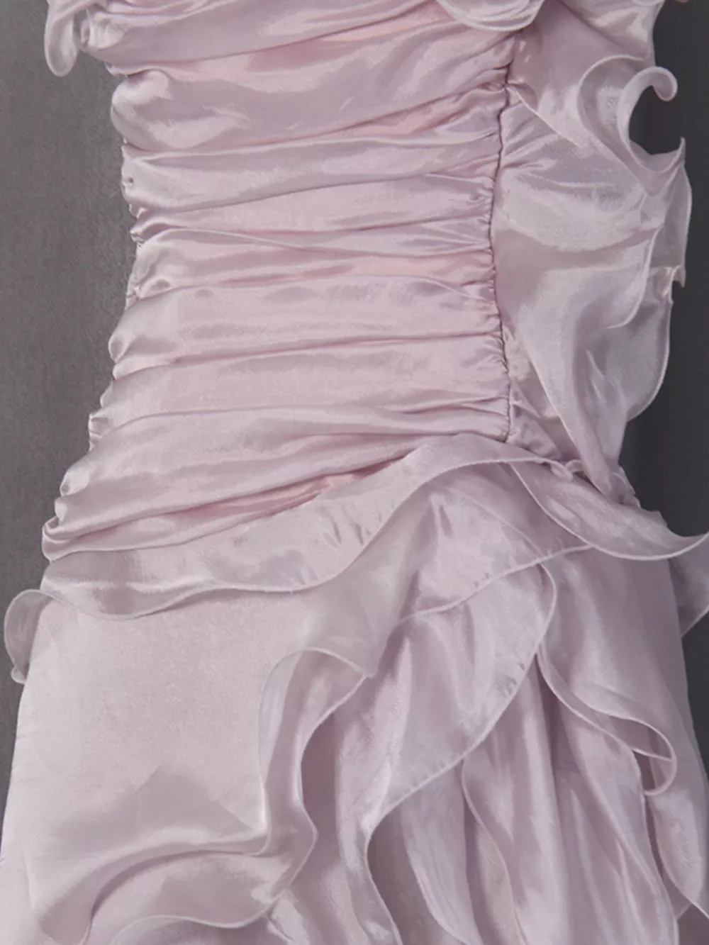 Ruffled High-Low Strapless Dress, image 3