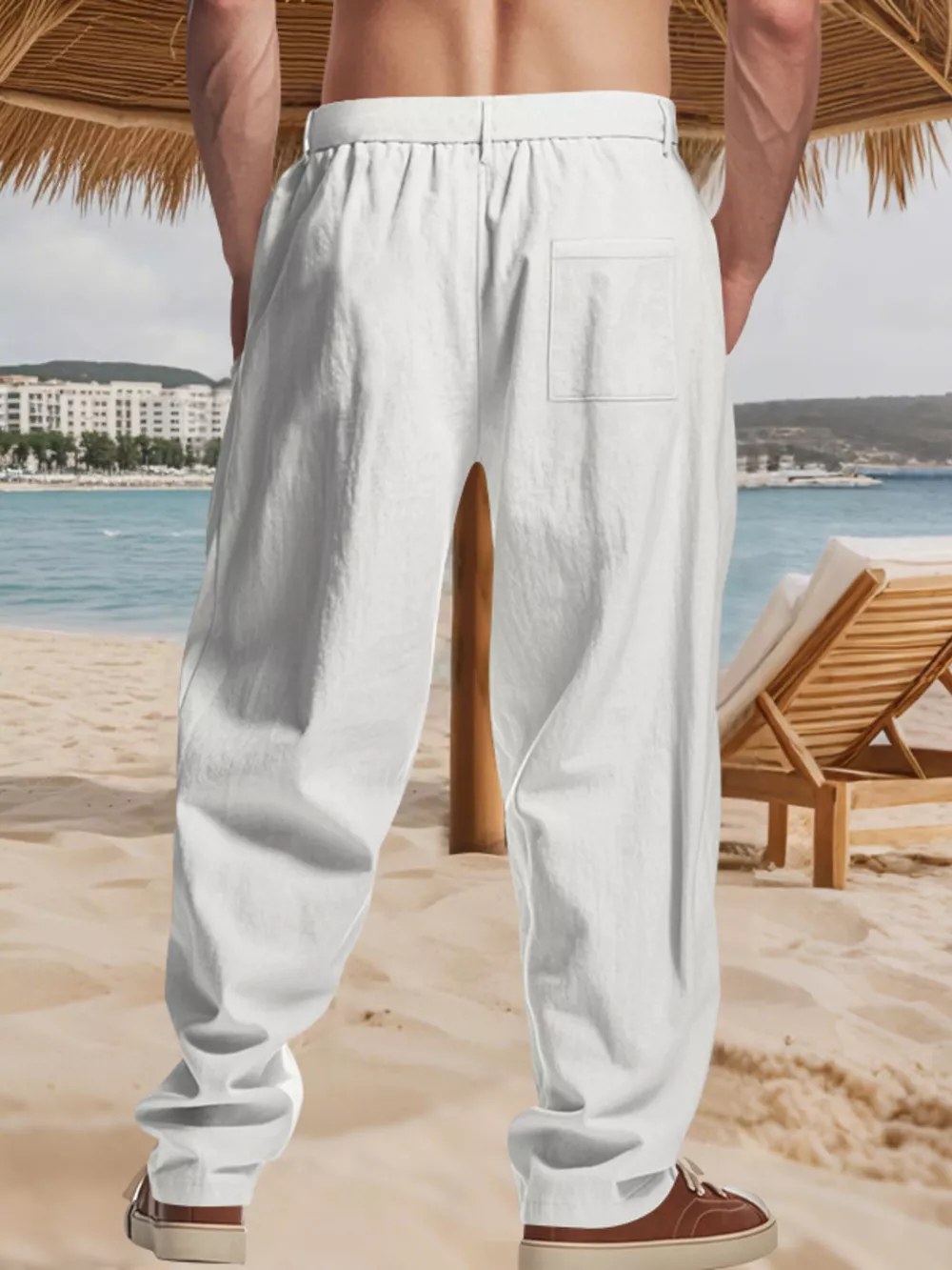Men's Full Size Relaxed Fit Pleated Pants Plus Size, image 17