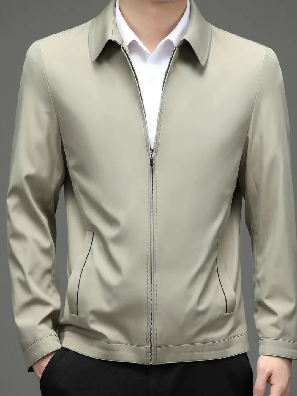 Men's Zip Up Long Sleeve Jacket, image 3