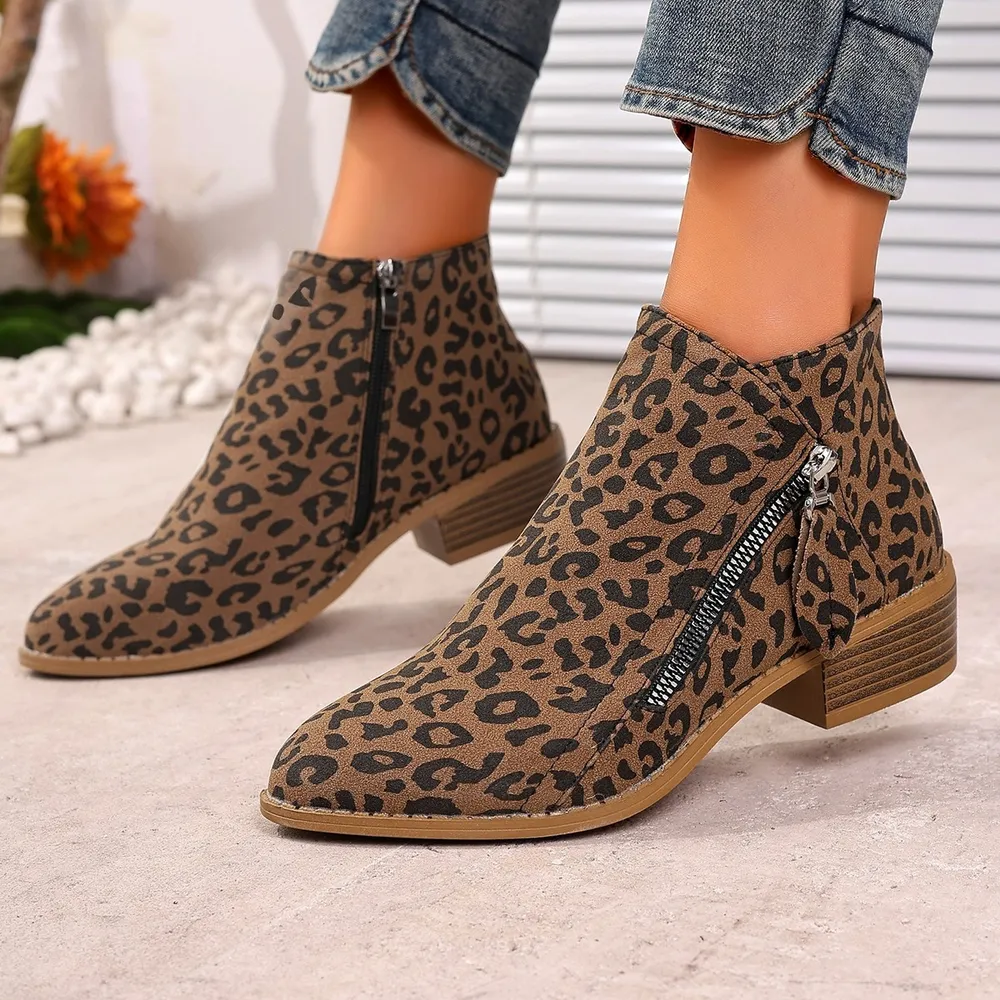 Point Toe Block Heels Boots, image 3
