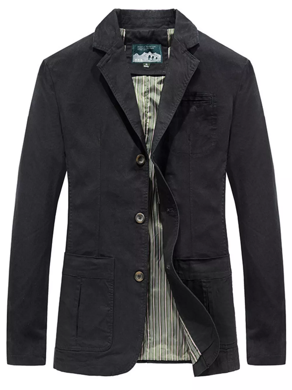 Men's Plus Size Lapel Collar Button Up Blazer, image 5