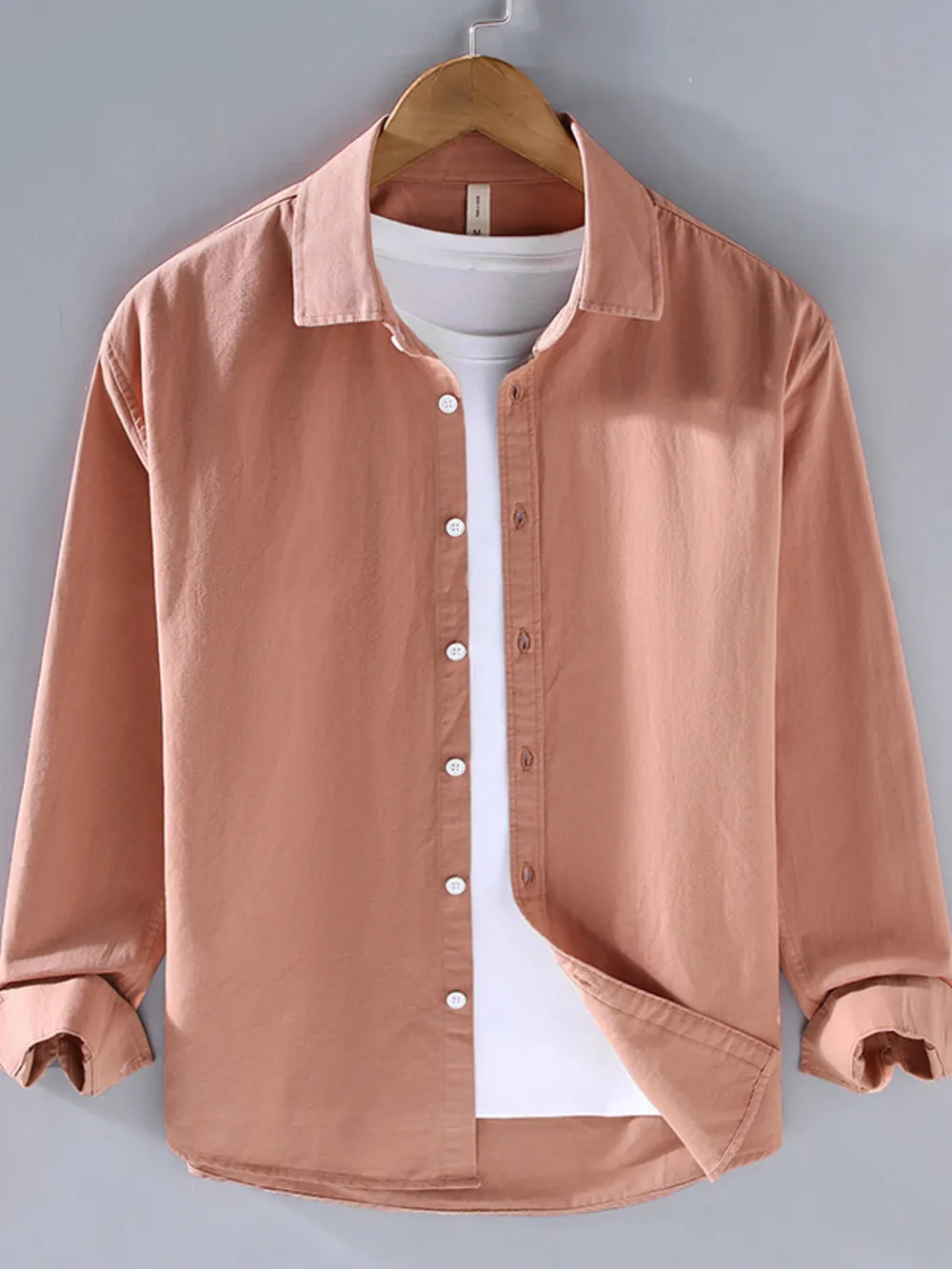 Men's Plus Size Button Up Long Sleeve Shirt, image 4