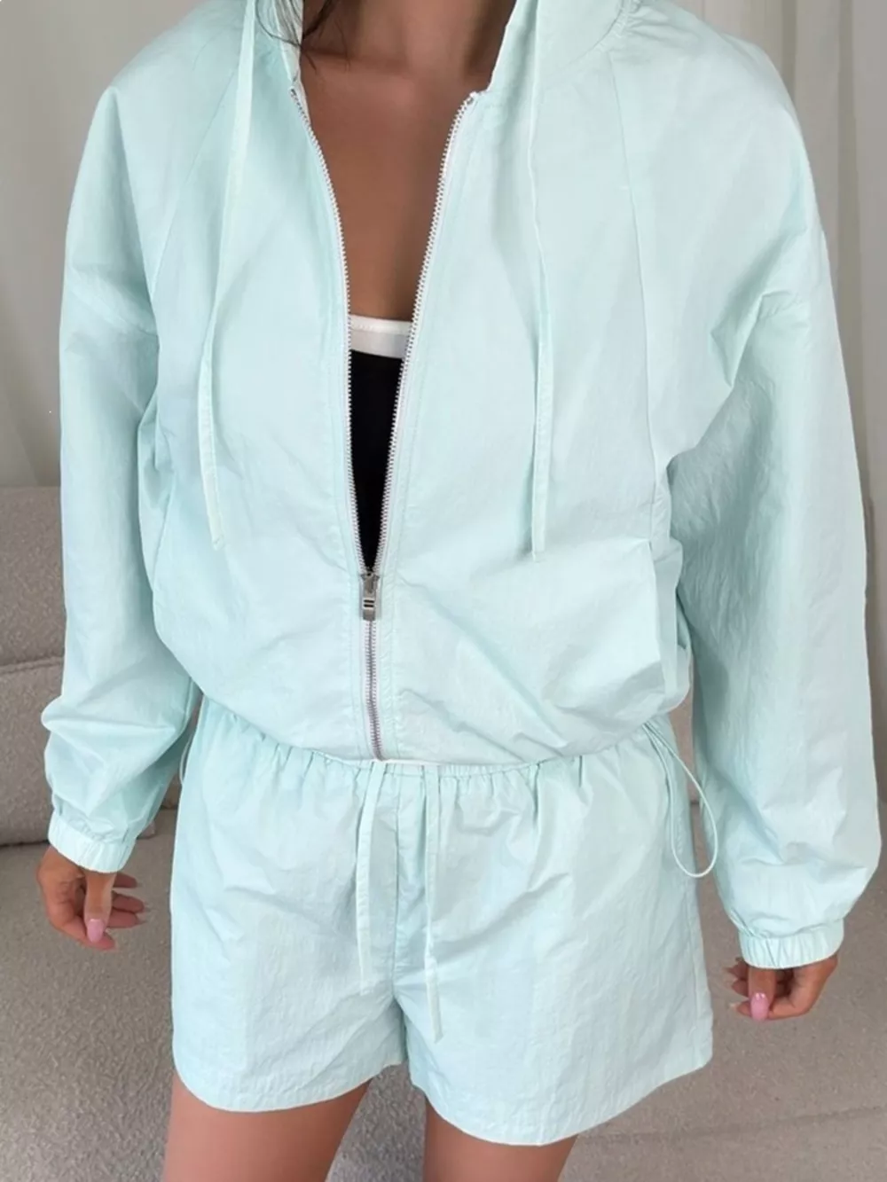 Lightweight Hooded Jacket and Shorts Set, image 22