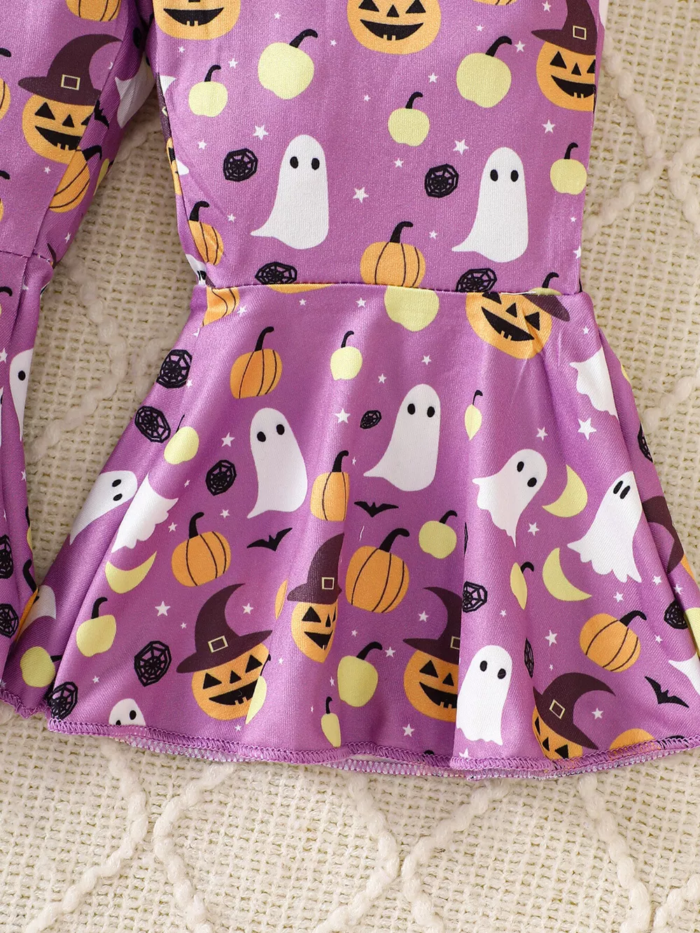 Children's Halloween Pumpkin Print Bell-Bottom Jumpsuit, image 5
