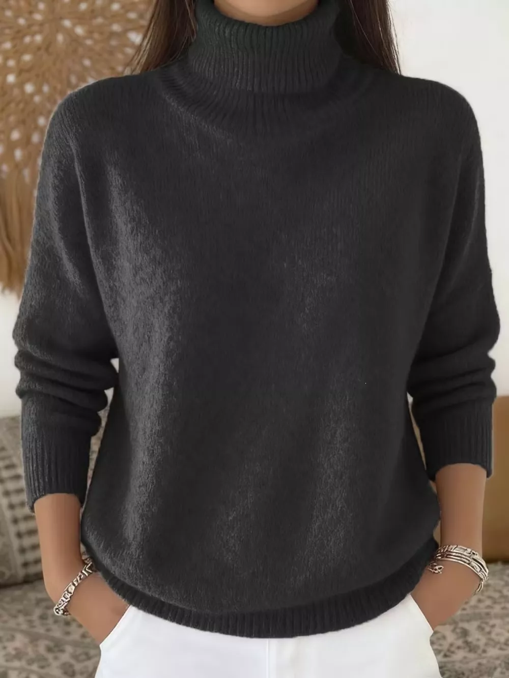Turtleneck Long Sleeve Sweater, image 5
