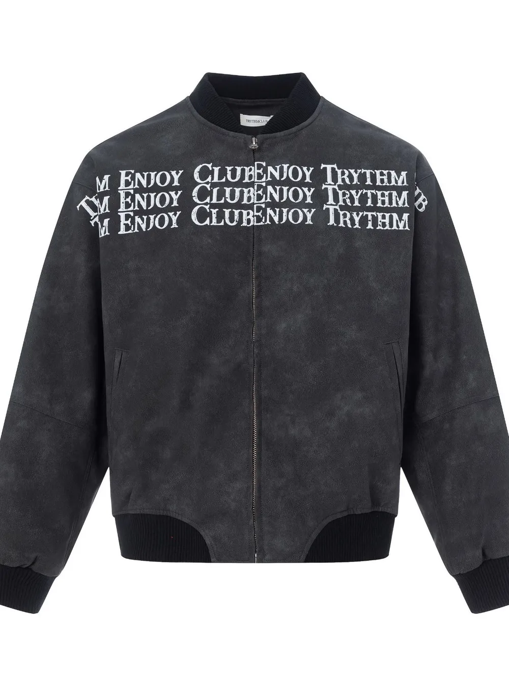 Men's Zip Up Letter Graphic Bomber Jacket