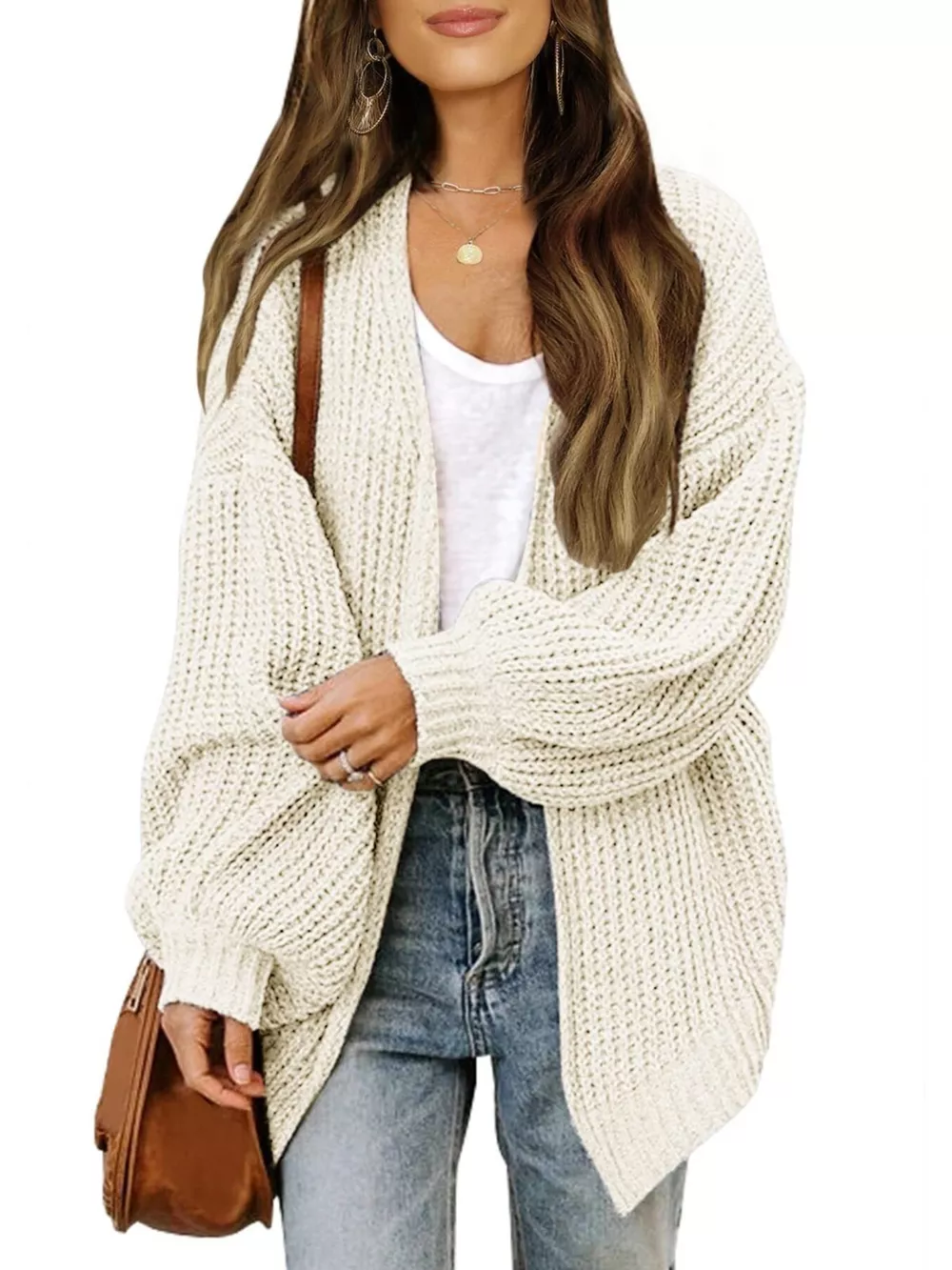 Open-Front Chunky Knit Cardigan, image 13
