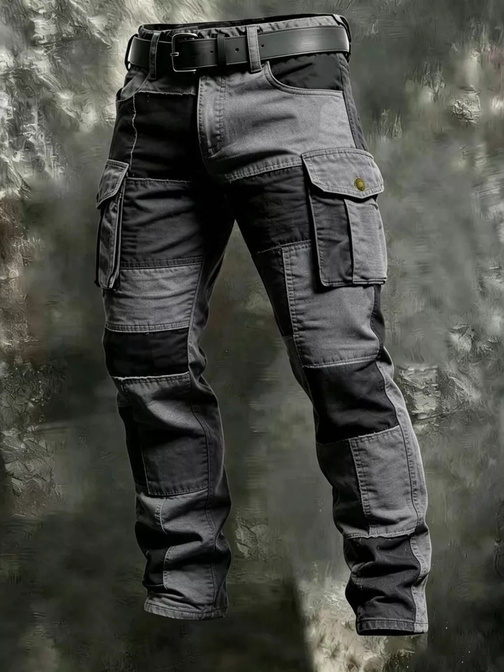 Men's Full Size Color-Block Cargo Pants Plus Size, image 5