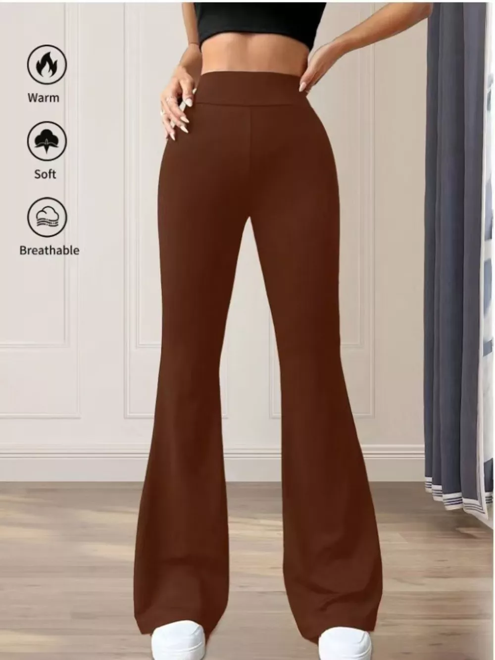 High Waist Flare Pants, image 2