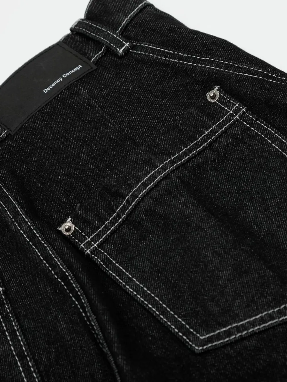 Men's Wide-Leg Jeans with Contrast Stitching, image 12