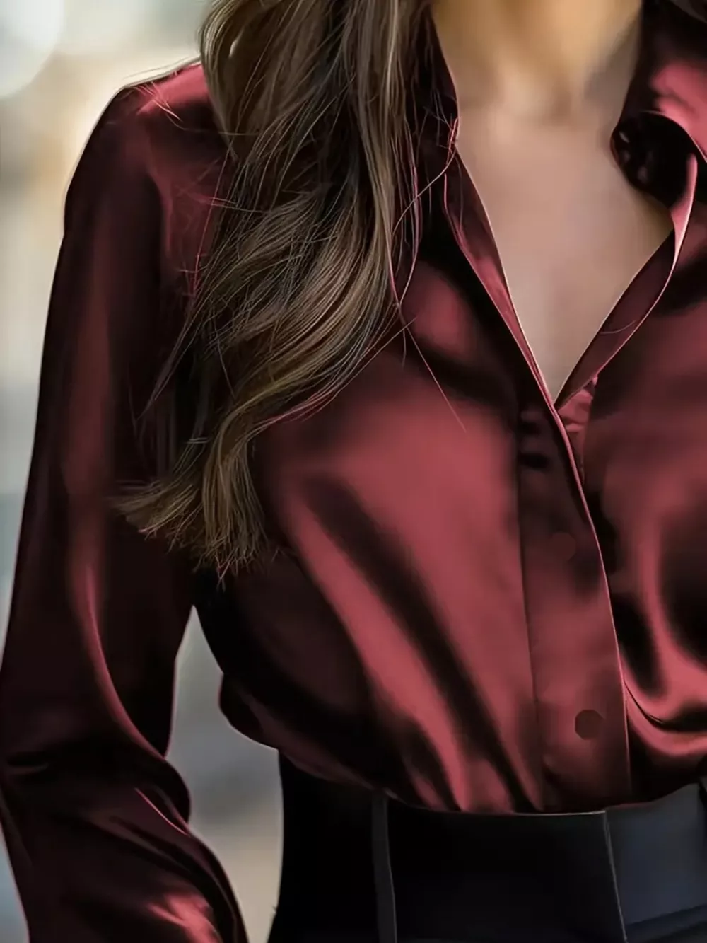 Button Down Collared Neck Long Sleeve Shirt, image 5