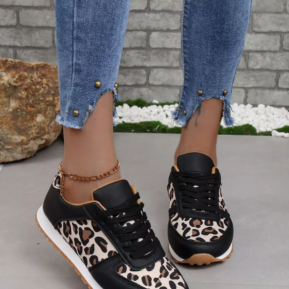 Leopard Print Casual Sneakers, image 10