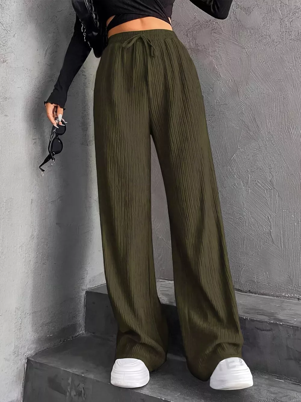 Drawstring Wide Leg Pants, image 20