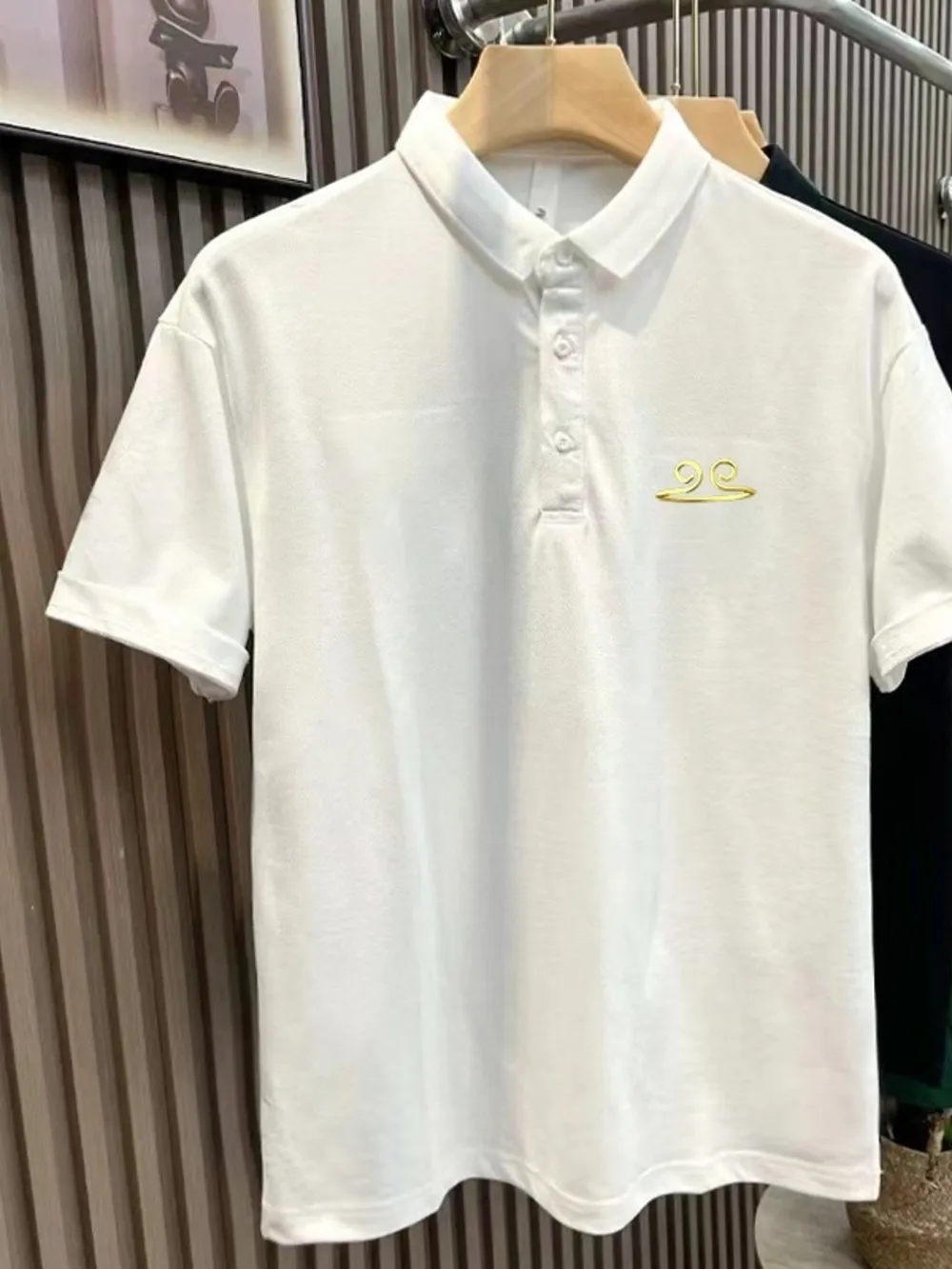 Men's Plus Size Button Detail Short Sleeve Polo, image 3