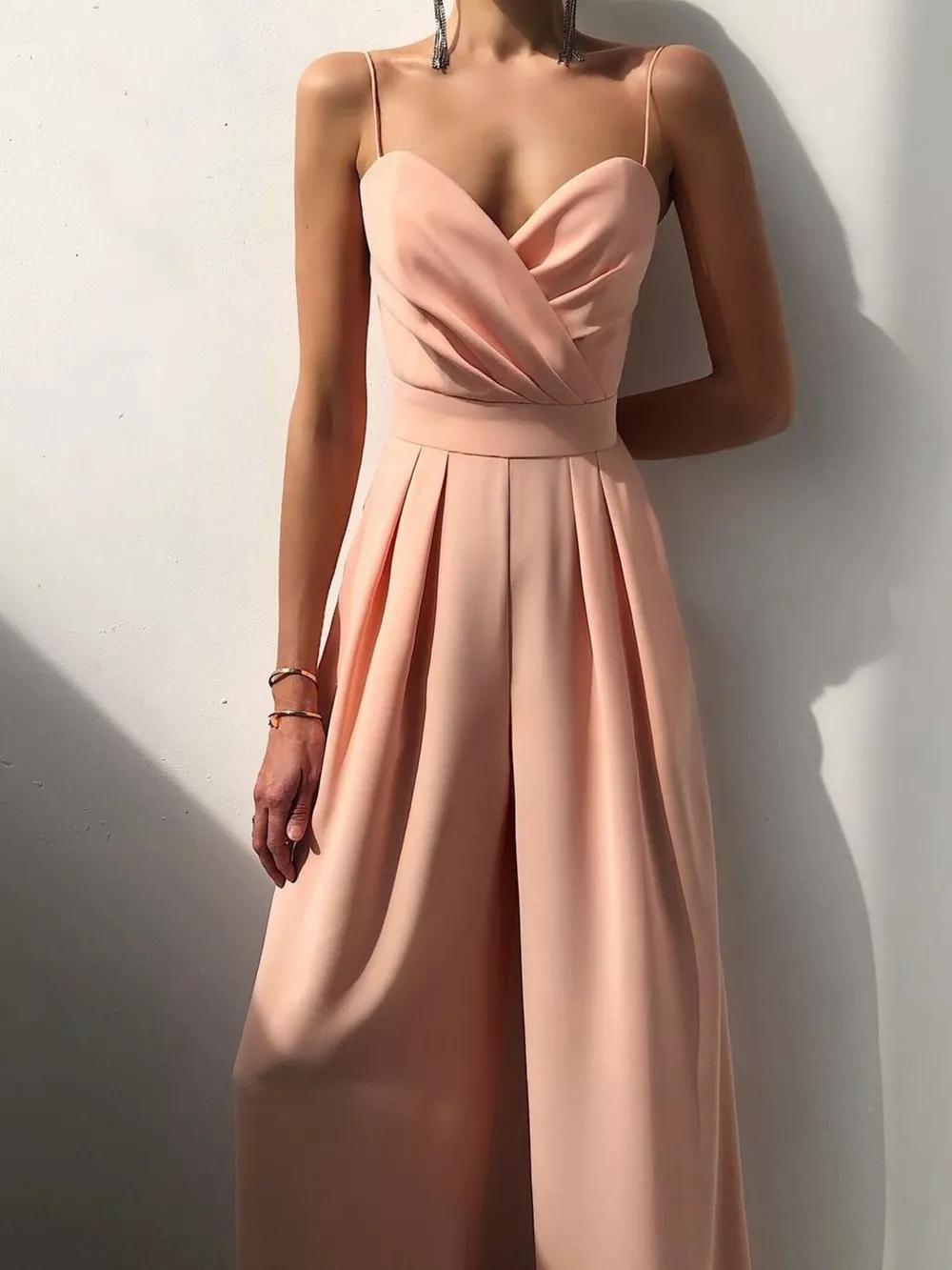 Full Size Spaghetti Strap Wide Leg Jumpsuit Plus Size, image 14
