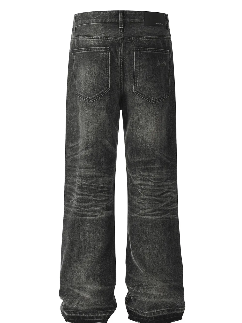 Men's Distressed Washed Straight Jeans, image 3