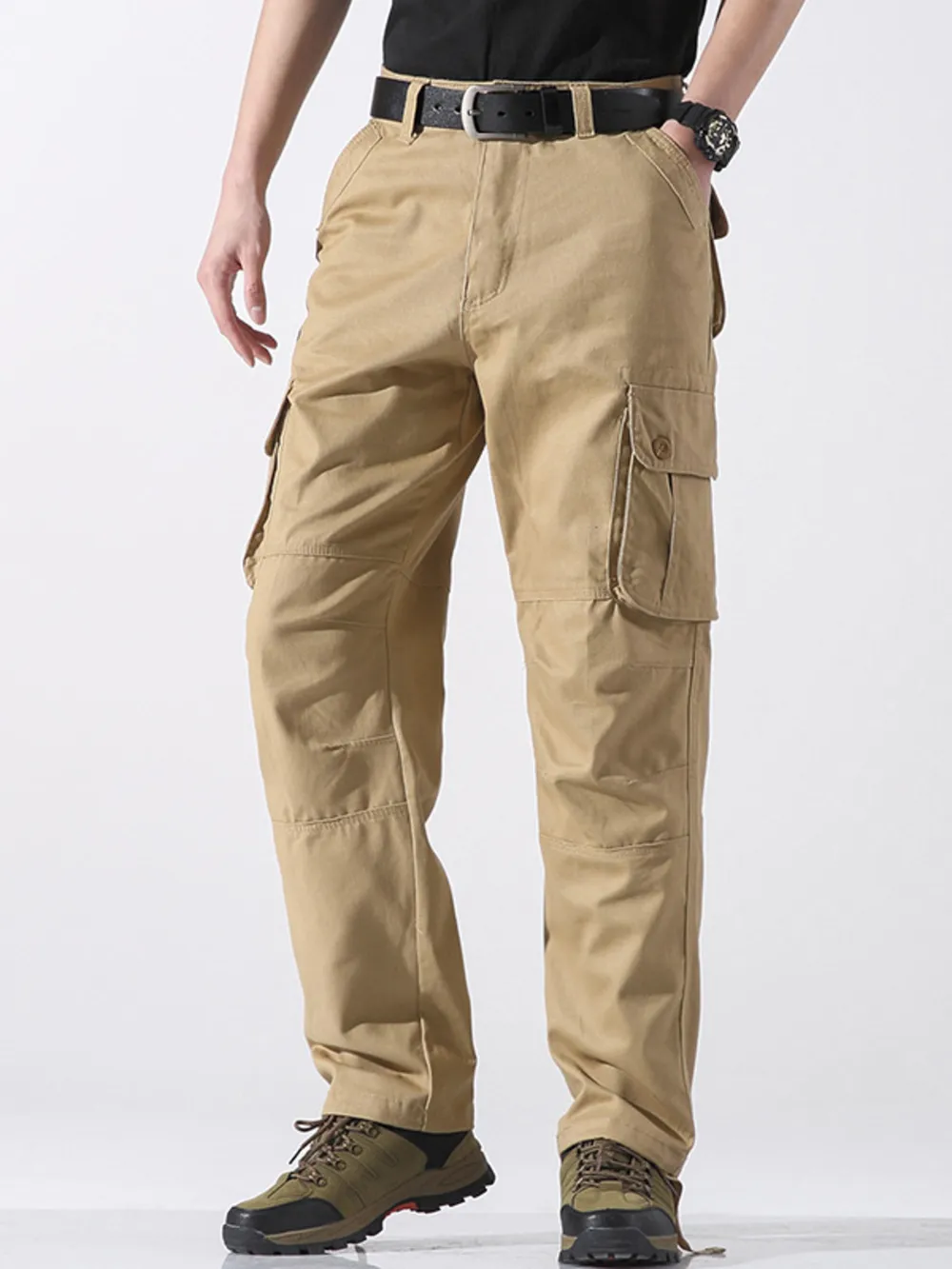 Men's Wide Leg Cargo Pants, image 3
