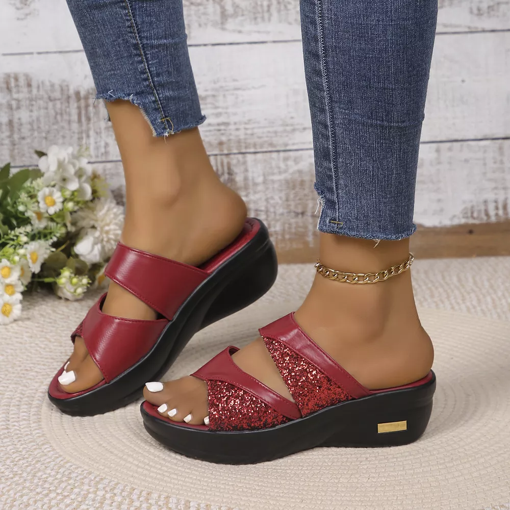 Open Toe Platform Wedge Sandals, image 5