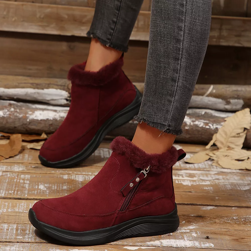 Round Toe Side Zip Boots, image 6