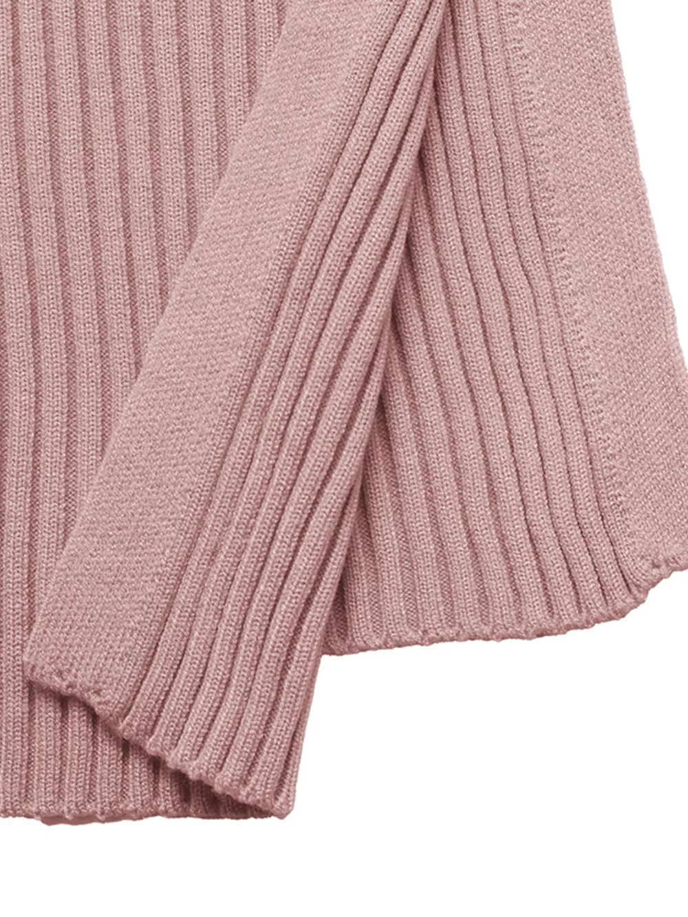 Ribbed Knit Square Neck Bodycon Sweater Dress, image 4