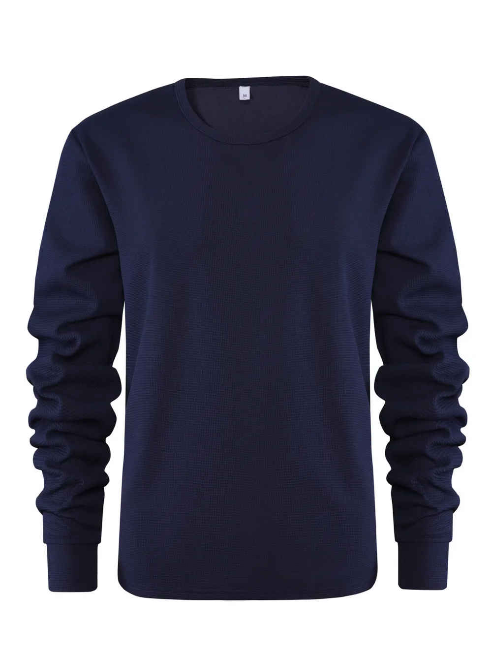 Men's Plus Size Waffle Knit Long Sleeve T-Shirt, image 9