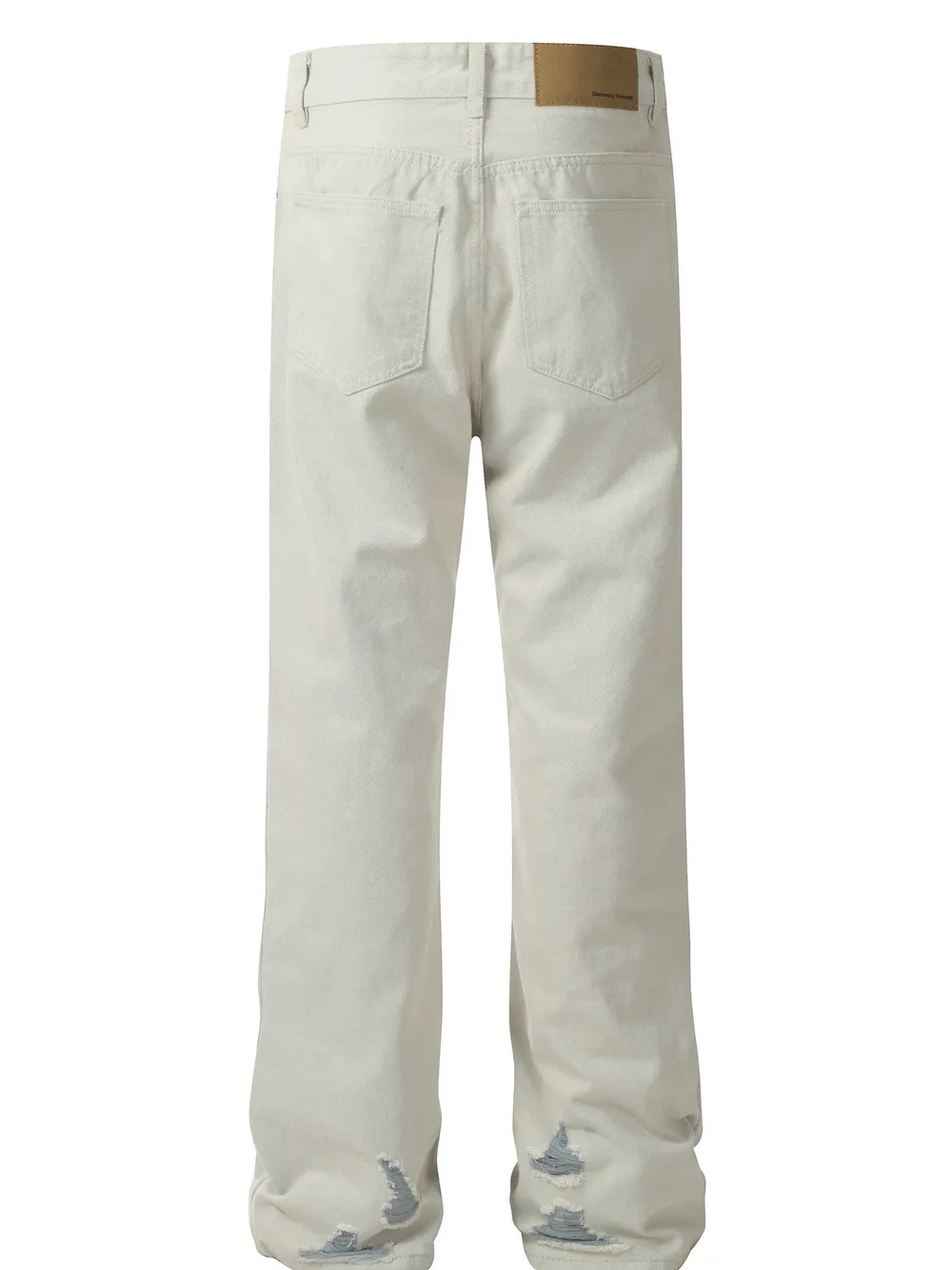 Men's Distressed Wash Straight Leg Jeans, image 3