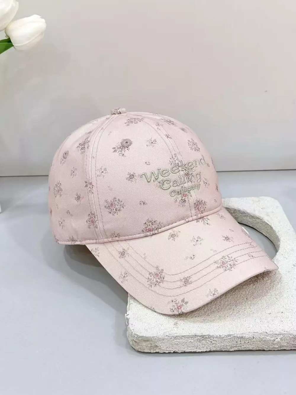 Floral Embroidered Baseball Cap