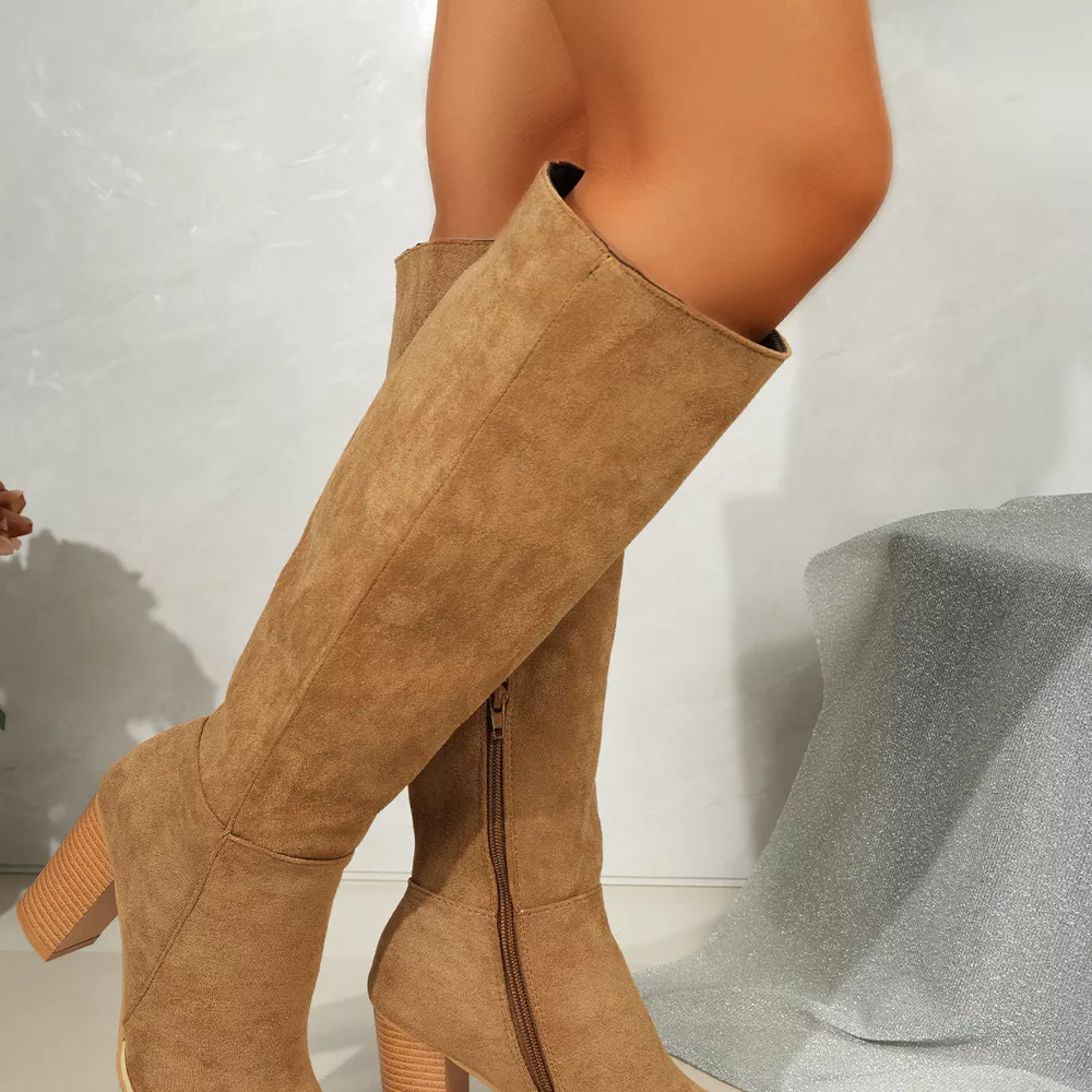 Point Toe Block Heels Boots, image 8