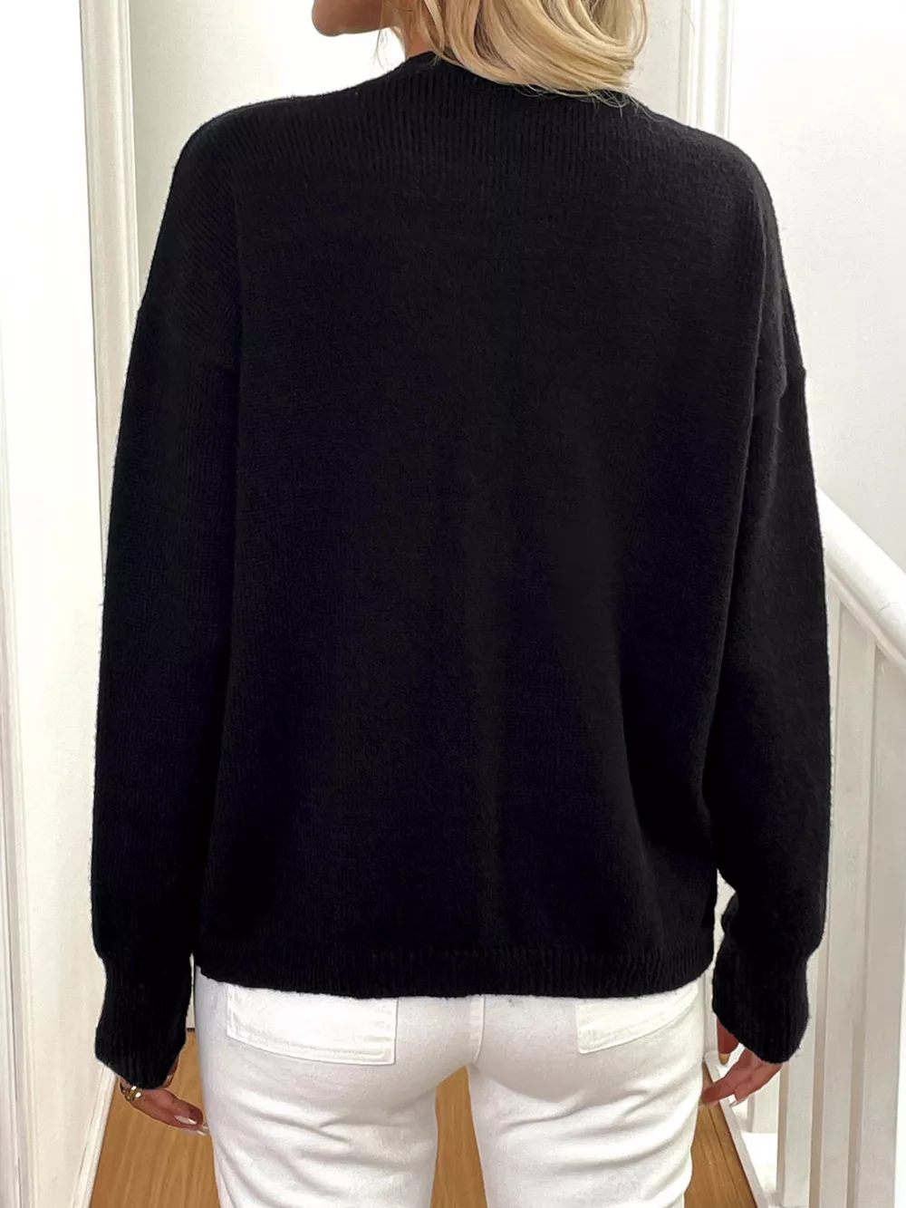 Button-Down V-Neck Cardigan, image 10