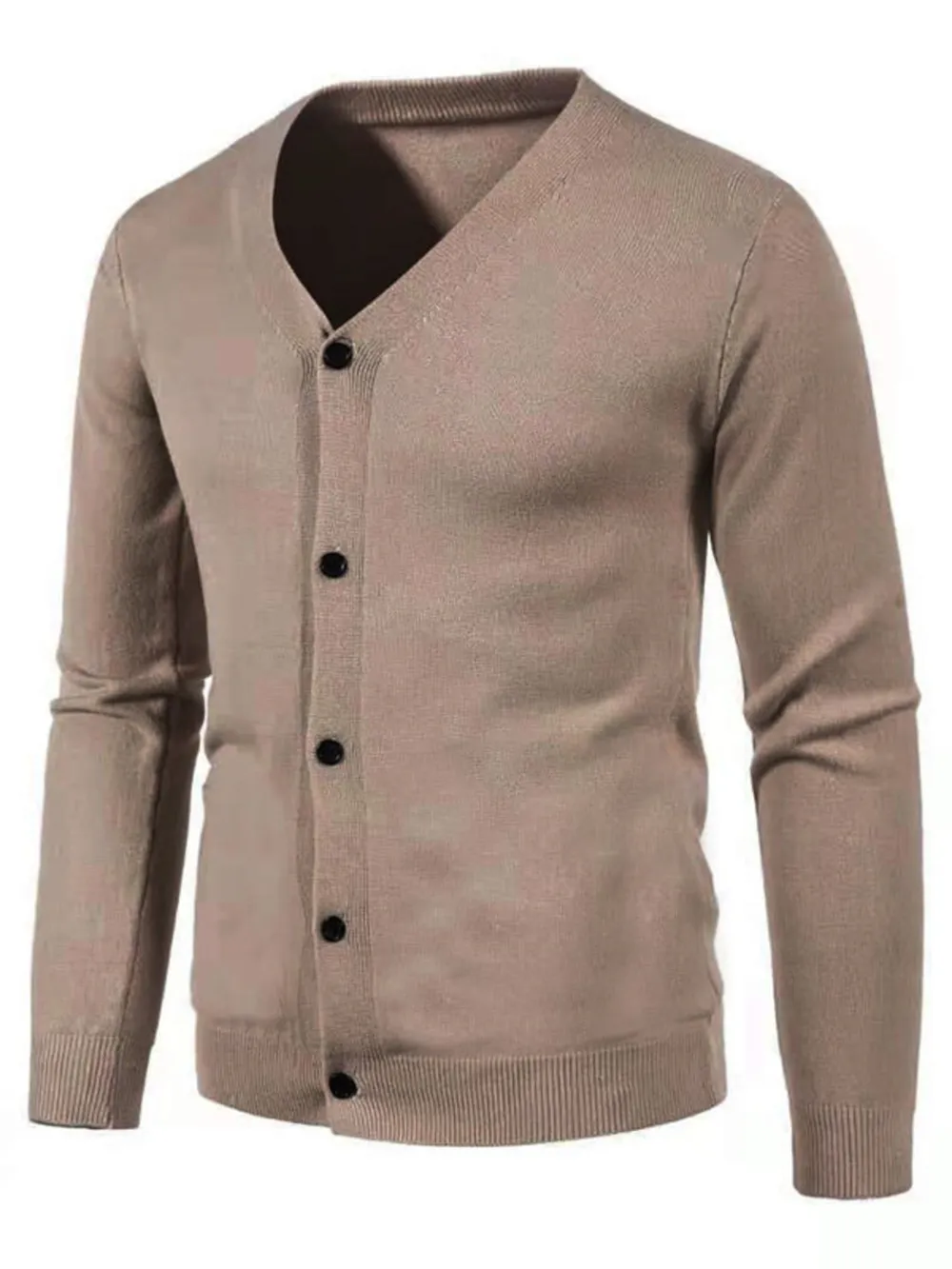 Men's Plus Size Button Up Long Sleeve Cardigan, image 10