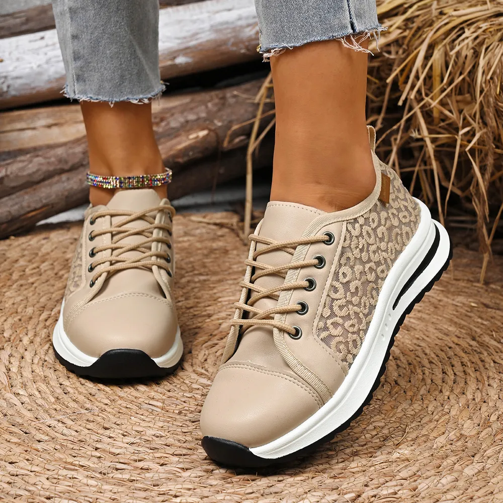 Lace-Up Platform Sneakers, image 5