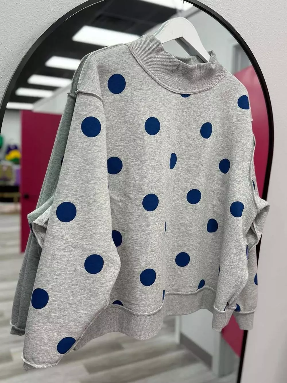 Oversized Polka Dot Crewneck Sweatshirt, image 11