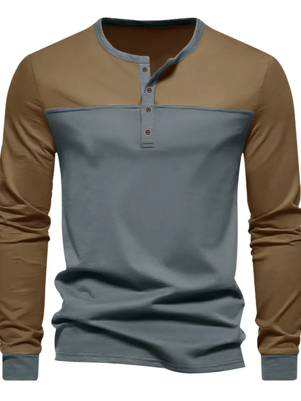 Men's Full Size Button Detail Short Sleeve Top Plus Size, image 4