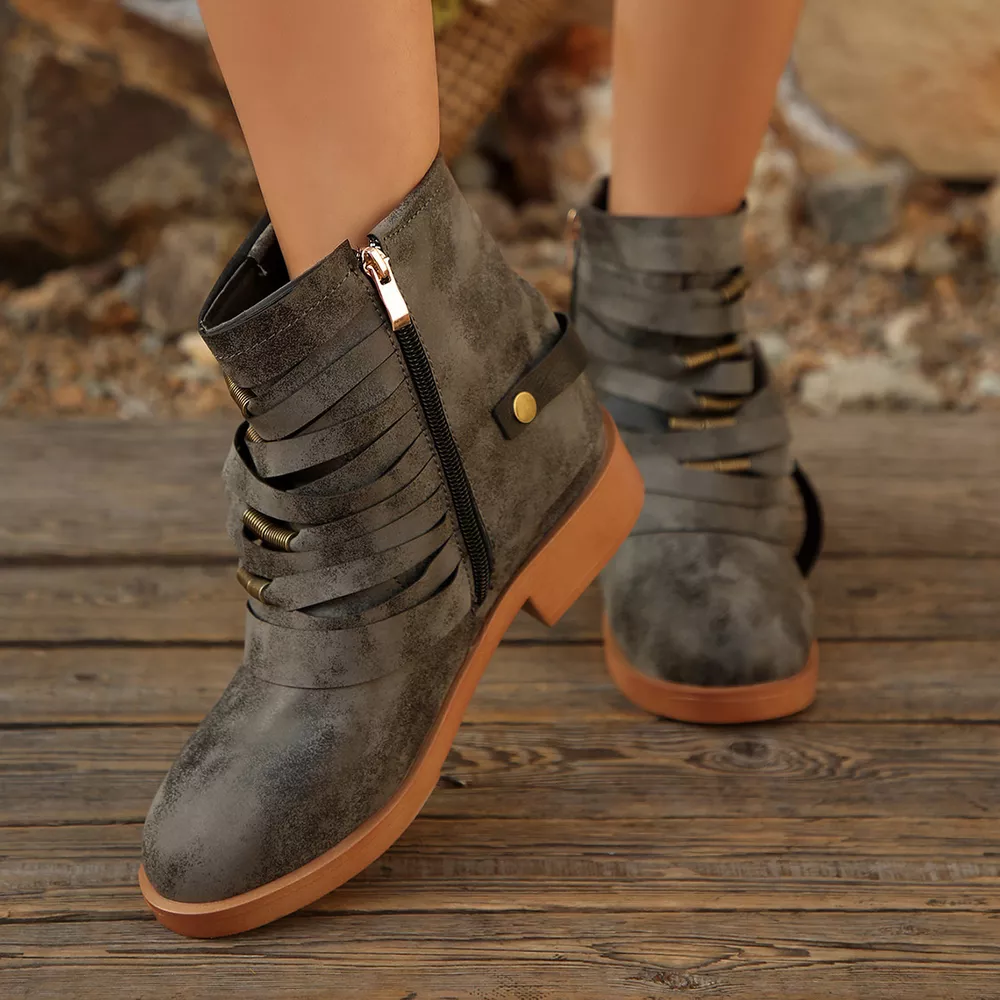 Strappy Buckle Ankle Boots, image 7