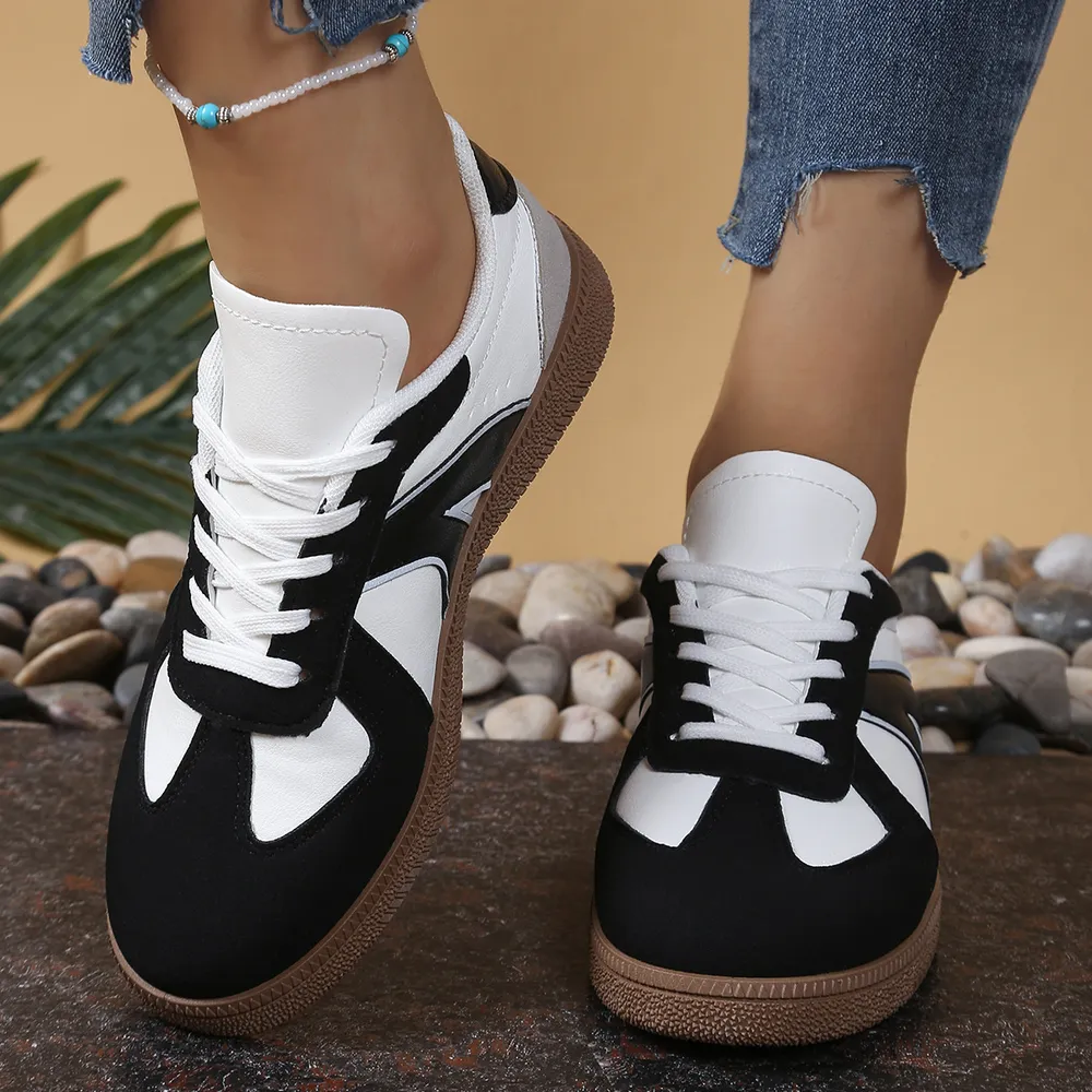 Lace Up Round Toe Sneakers, image 4