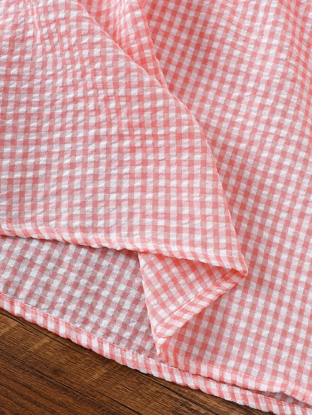 Children's Smocked Plaid Ruffle Sleeve Dress, image 6