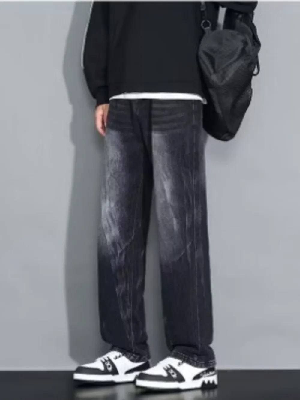 Men's Full Size Wash Loose Fit Jeans Plus Size, image 2