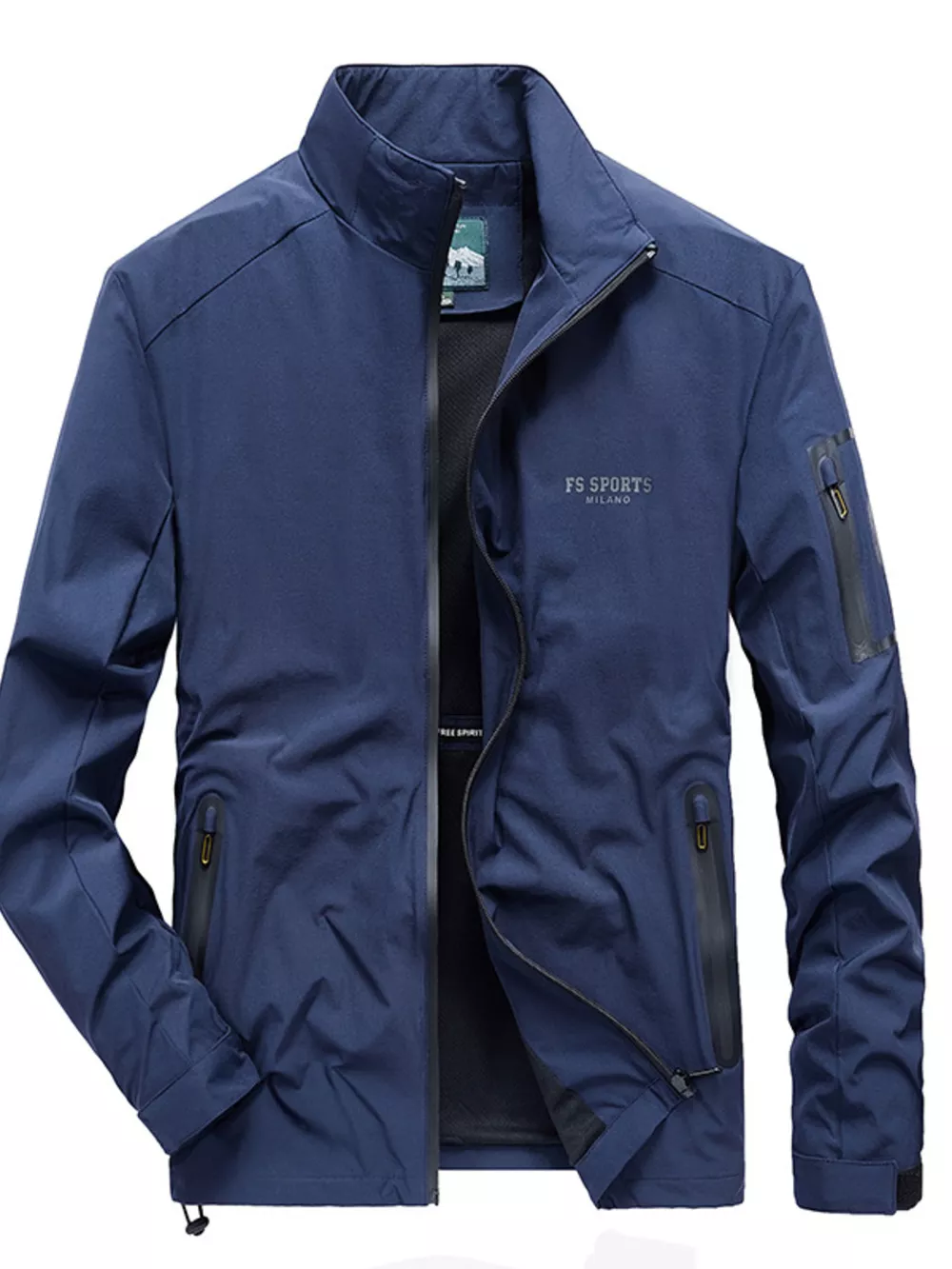 Men's Plus Size Lightweight Zip Up Jacket, image 5
