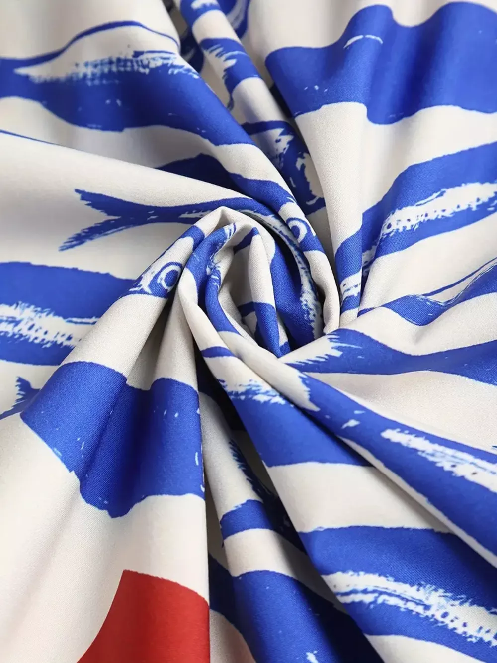 Sardine Print Spaghetti Strap Midi Dress, image 3