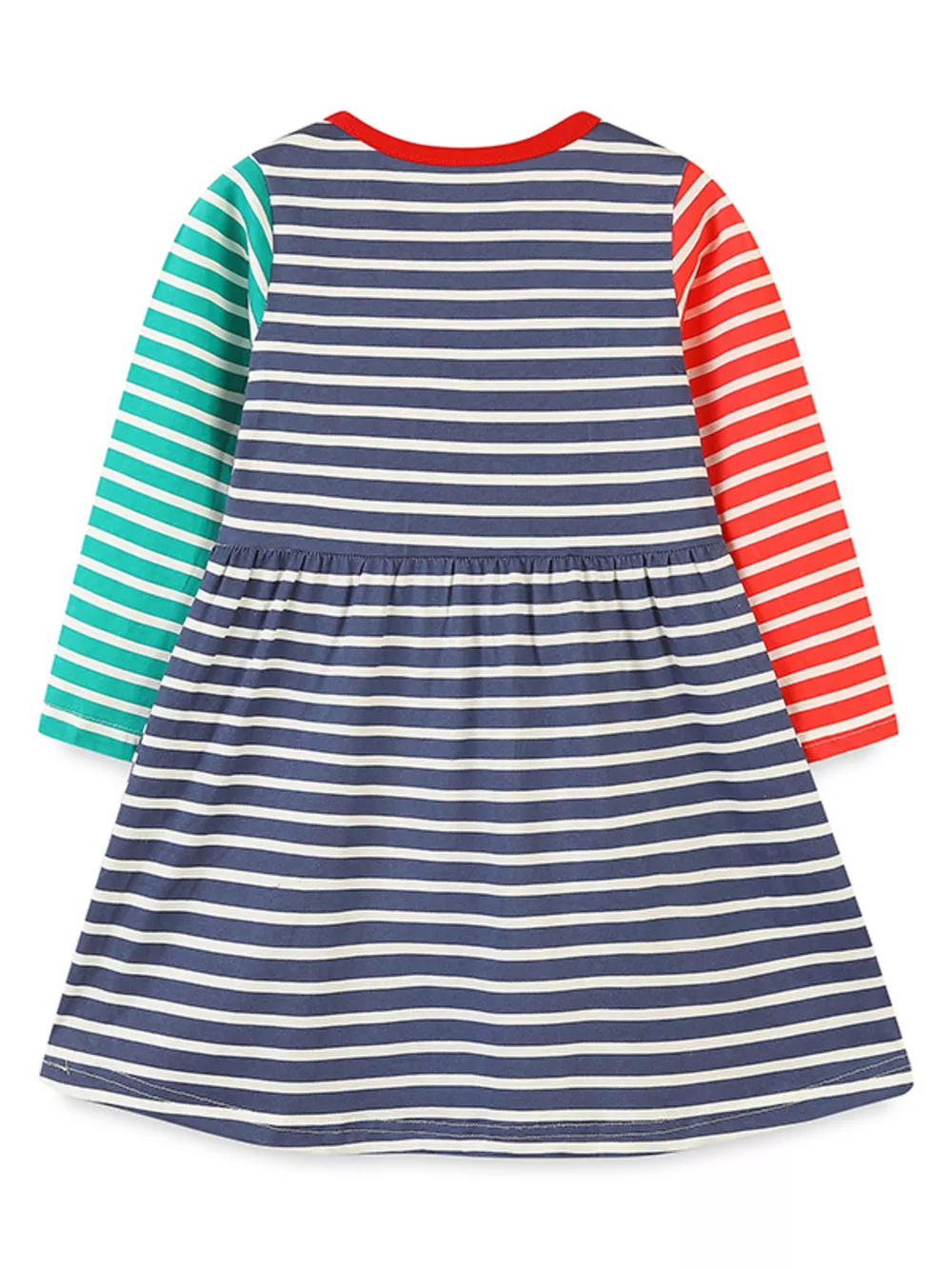 Children's Animal Applique Striped Dress, image 3