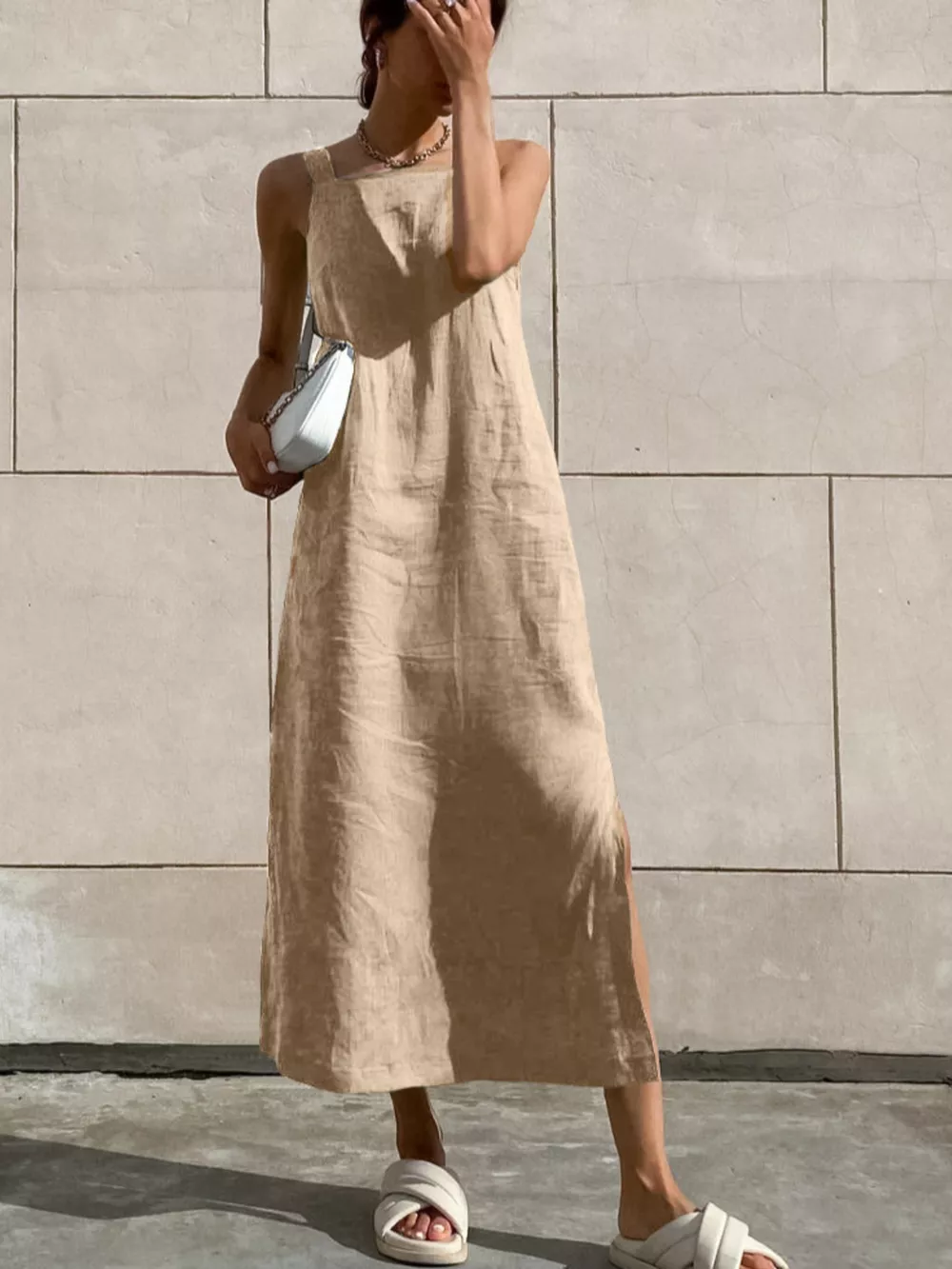 Side Slit Sleeveless Midi Dress, image 13