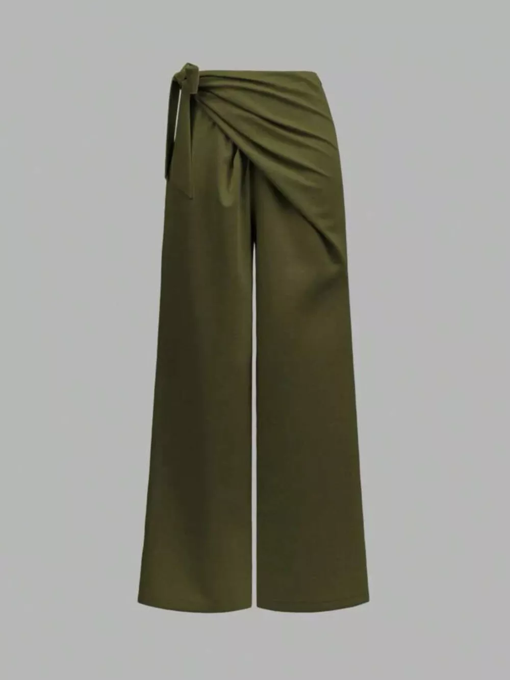 Wrap Waist Wide Leg Pants, image 2