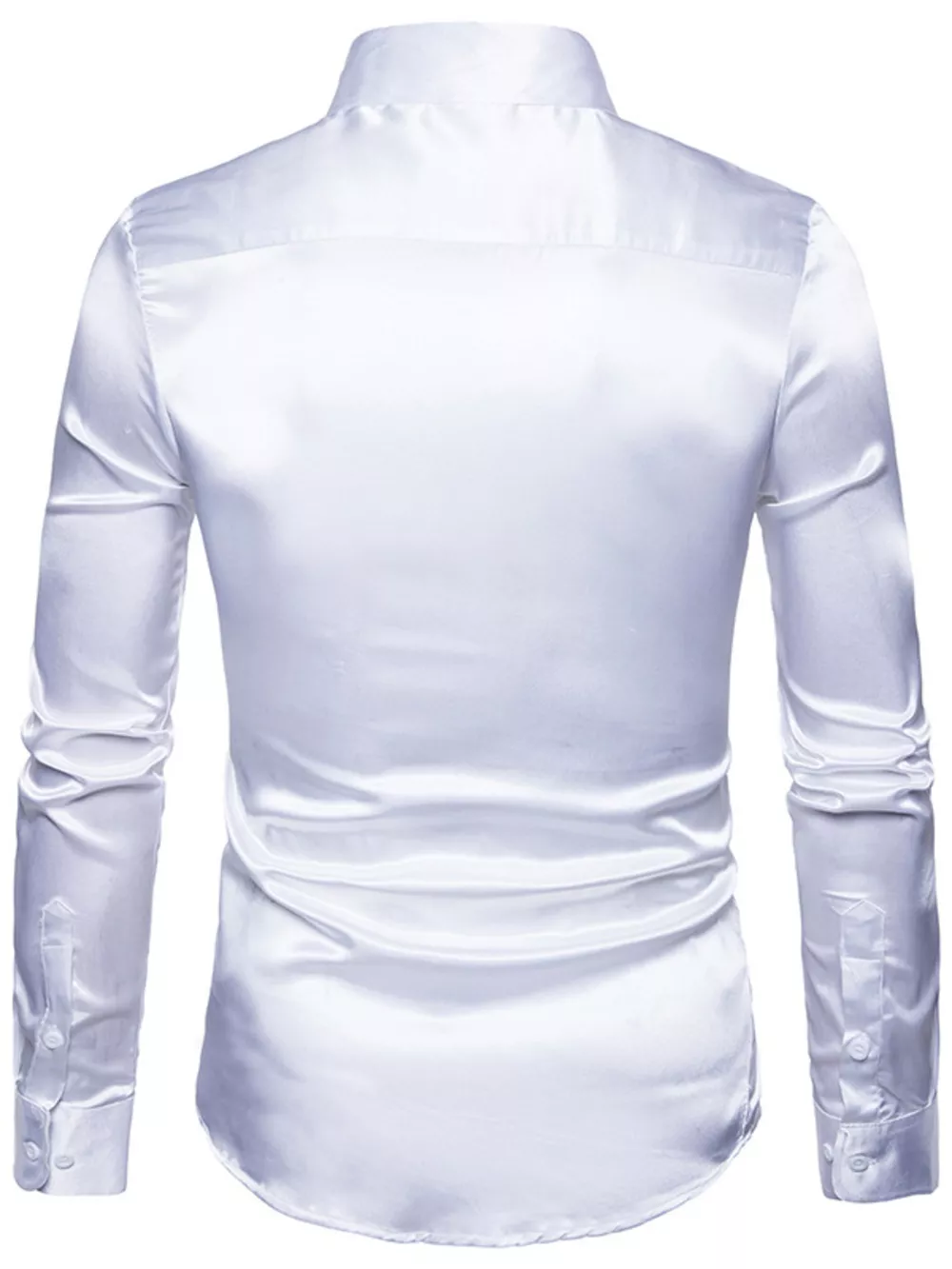 Men's Satin Long Sleeve Shirt, image 21